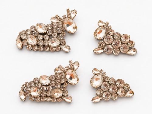 Pezzi bottoni con strass - bottoni,