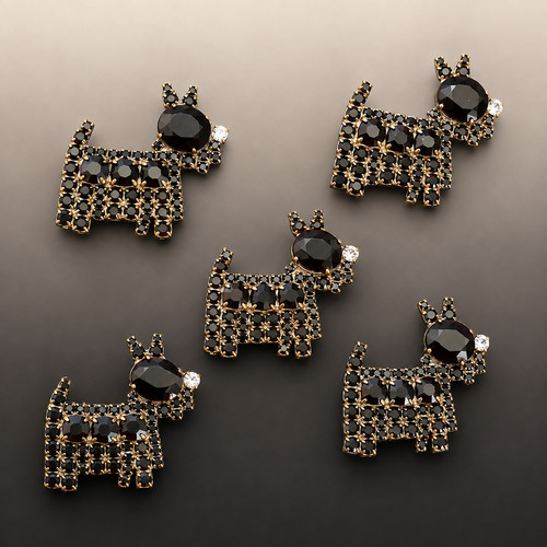Pezzi bottoni con strass - bottoni,