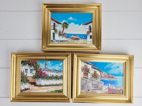 Set pezzi dipinti olio - pezzi,
