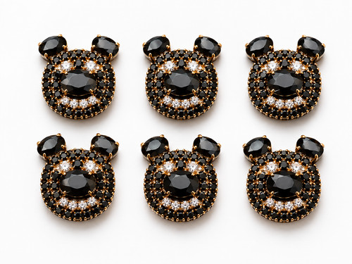 Pezzi bottoni con - 6, strass